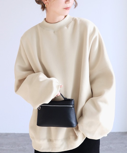 reca(レカ)の「オーバーサイズ裏起毛スウェット(スウェット・レディース・チャコール/キナリ/グレイッシュベージュ/ラベンダー・FREE)」の22枚目の写真