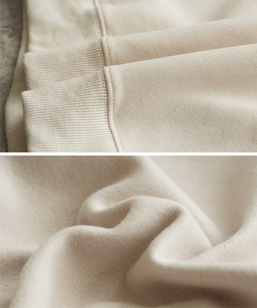 reca(レカ)の「オーバーサイズ裏起毛スウェット(スウェット・レディース・チャコール/キナリ/グレイッシュベージュ/ラベンダー・FREE)」の9枚目の写真