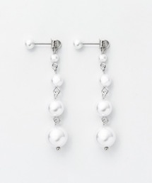 4連パールラインピアス  (両耳用)