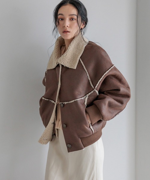 ムートンボアブルゾン 133584（ブルゾン）｜LOWRYS FARM（ローリーズ