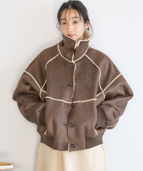 ※購入不可 セール】ムートンボアブルゾン 133584（ブルゾン）｜LOWRYS FARM