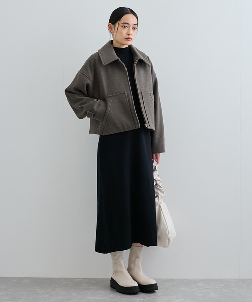 VIS（ビス）の「ボリュームスリーブニットロングワンピース（ワンピース・レディース・ブラウン/ブラック・FREE）」の16枚目の写真