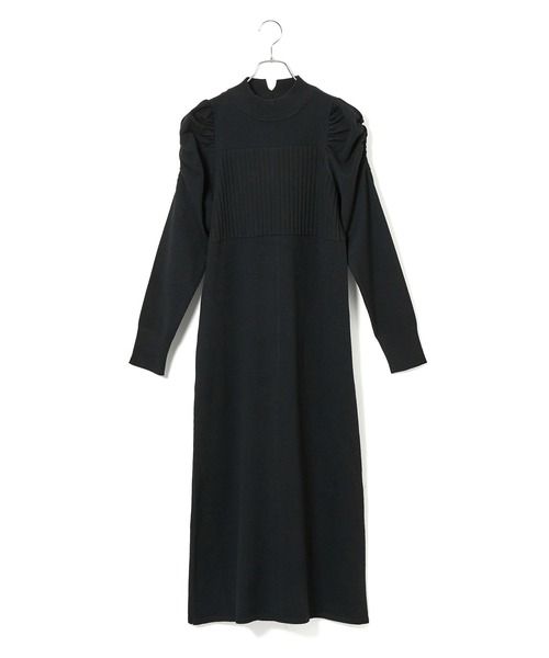 VIS（ビス）の「ボリュームスリーブニットロングワンピース（ワンピース・レディース・ブラウン/ブラック・FREE）」の11枚目の写真
