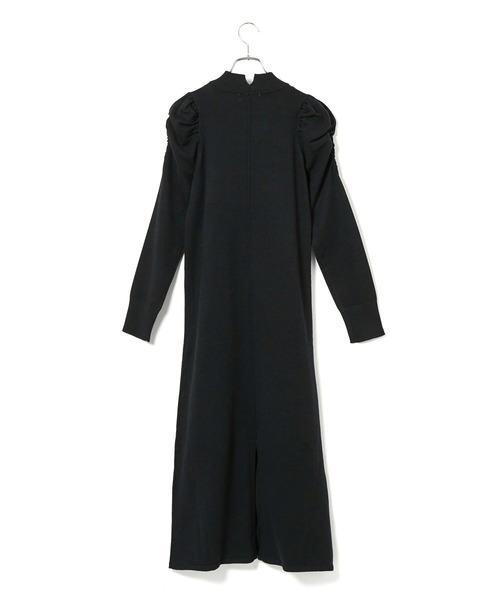 VIS（ビス）の「ボリュームスリーブニットロングワンピース（ワンピース・レディース・ブラウン/ブラック・FREE）」の12枚目の写真