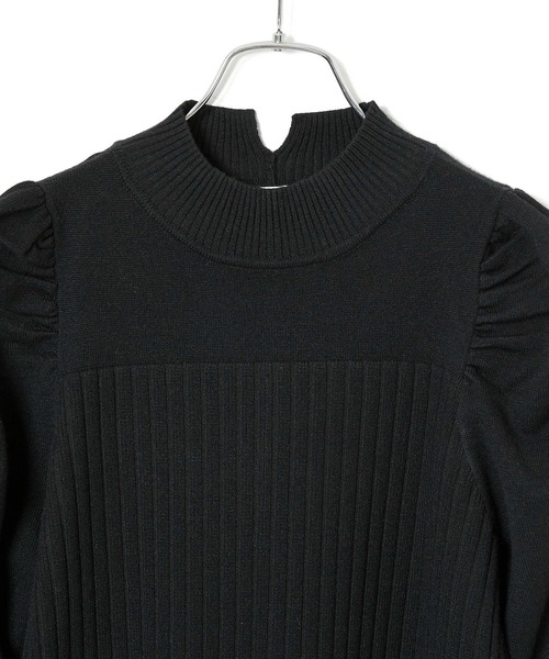 VIS（ビス）の「ボリュームスリーブニットロングワンピース（ワンピース・レディース・ブラウン/ブラック・FREE）」の13枚目の写真