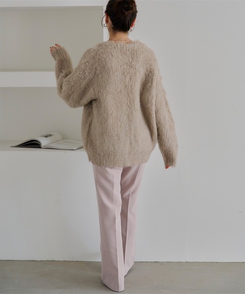 titivate（ティティベイト）の「センタープレスフレアパンツ（その他パンツ・レディース・ブラック/グレイッシュベージュ/アイボリー/ピンクベージュ/ブラウン・M）」の8枚目の写真