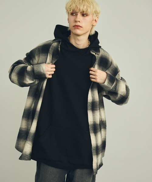 Shoowtime（ショウタイム）の「フランネルオンブレチェック長袖シャツ（シャツ/ブラウス・メンズ・ブラック系・X-LARGE/LARGE/MEDIUM）」の13枚目の写真