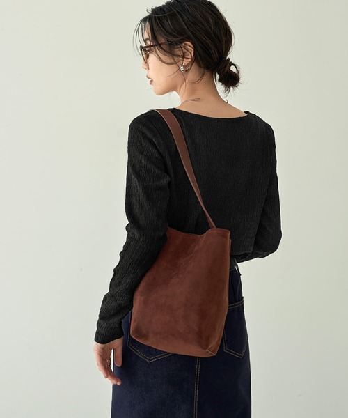 スエード調バケツトートバッグ（トートバッグ）｜STYLE DELI（スタイルデリ） 7,500円