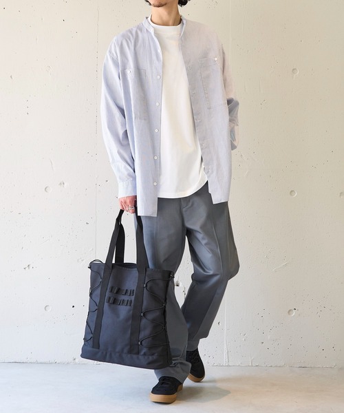MAISON CLUB(メゾンクラブ)の「【MAISON CLUB】ドローコード付きトートバック A4サイズ / M-65 MA-1 A4収納可能 大容量 マザーズバッグ(トートバッグ・メンズ・ブラック/グレー/カーキ・FREE)」の14枚目の写真