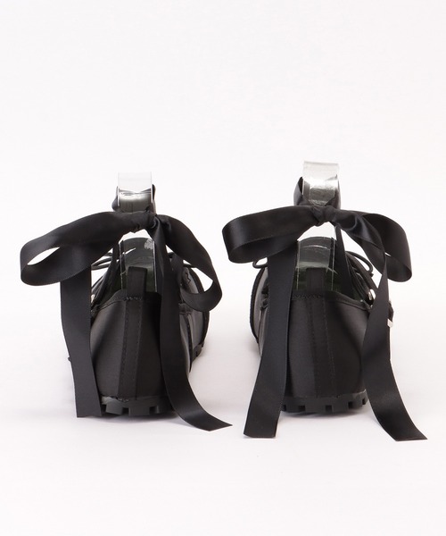 Linea Annes リネアアンネス レディース編み込みレースアップパンプス黒 Linea Annes リネアアンネス レディース編み込みレースアップ