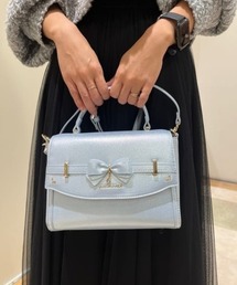 アクセントリボンラメショルダーバッグ