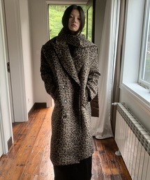 SANSeLF | 【LONSLAN】レオパードチェスターコート sanwl24a046(その他アウター)