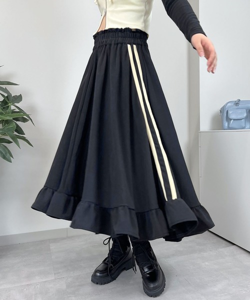 sevens(セブンズ)の「【sevens】SK 裾フリルジャージロングスカート(スカート・レディース・ブラック/ブラウン・FREE)」の8枚目の写真