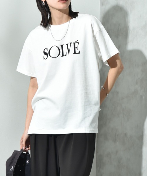 INTERPLANET(インタープラネット)の「フロッキーロゴベーシックTシャツ(Tシャツ/カットソー・レディース・モカ/チャコールグレー/オフホワイト・FREE)」の1枚目の写真