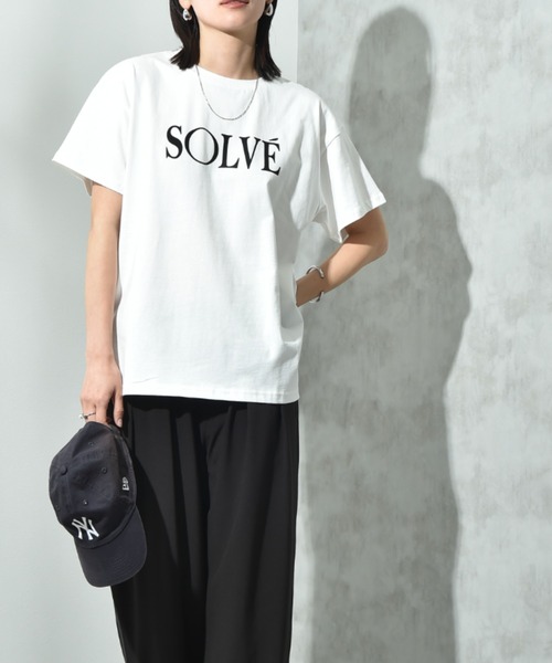 INTERPLANET(インタープラネット)の「フロッキーロゴベーシックTシャツ(Tシャツ/カットソー・レディース・モカ/チャコールグレー/オフホワイト・FREE)」の4枚目の写真
