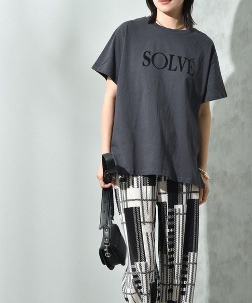 INTERPLANET(インタープラネット)の「フロッキーロゴベーシックTシャツ(Tシャツ/カットソー・レディース・モカ/チャコールグレー/オフホワイト・FREE)」の16枚目の写真