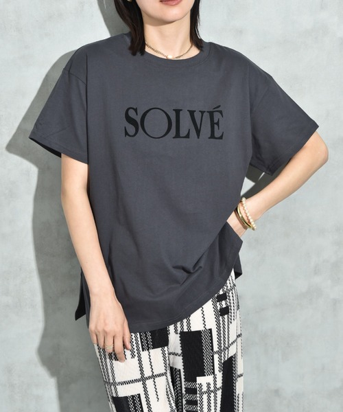 INTERPLANET(インタープラネット)の「フロッキーロゴベーシックTシャツ(Tシャツ/カットソー・レディース・モカ/チャコールグレー/オフホワイト・FREE)」の17枚目の写真