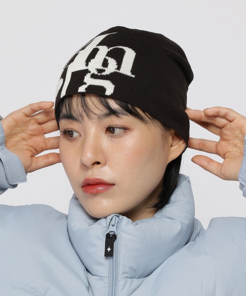 87mm（87mm）の「【UNISEX】Mmlg／ジャガードビーニー（ニットキャップ/ビーニー・レディース・ブラック/グレー/ブルー・FREE）」の18枚目の写真