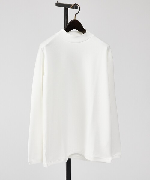 ABAHOUSE(アバハウス)の「【シルキータッチ】ライトダンボールモックネック ロンT(Tシャツ/カットソー・メンズ・グレイッシュベージュ/ブラック/グレイッシュブルー/ホワイト・44/46/48)」の12枚目の写真