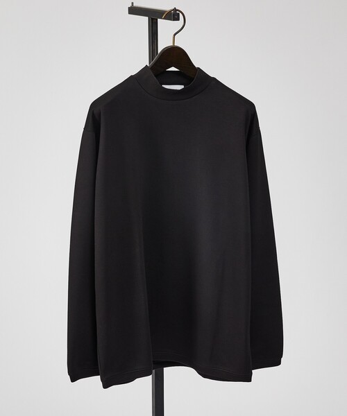 ABAHOUSE(アバハウス)の「【シルキータッチ】ライトダンボールモックネック ロンT(Tシャツ/カットソー・メンズ・グレイッシュベージュ/ブラック/グレイッシュブルー/ホワイト・44/46/48)」の6枚目の写真