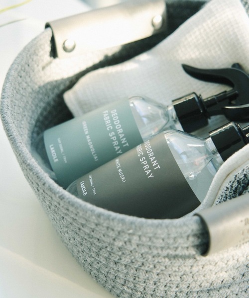 ロープ&フェイクレザーバスケット(L) / 234944（収納グッズ）｜LAKOLE