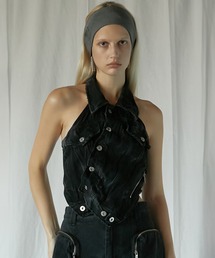 PRANK PROJECT | アシメラップデニムベスト / Asymmetric Wrap Denim Vest(デニムジャケット)