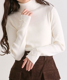 OLIVE des OLIVE | 袖リボンタートルネック(ニット/セーター)