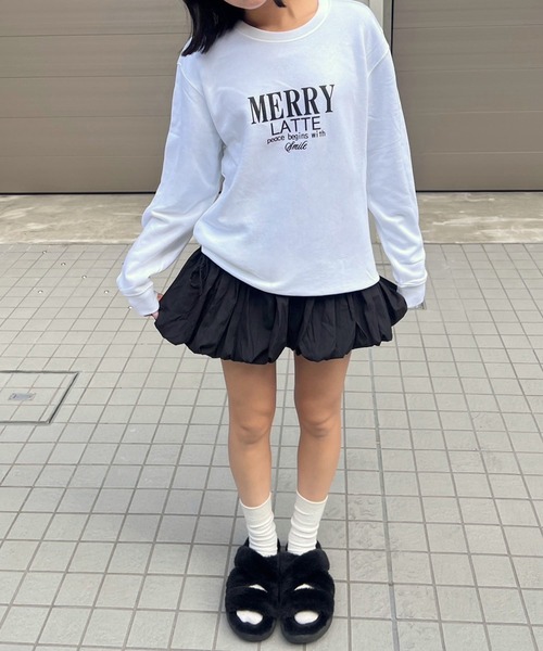 セール】【軽量】ガーリーデザイントレーナー スウェット