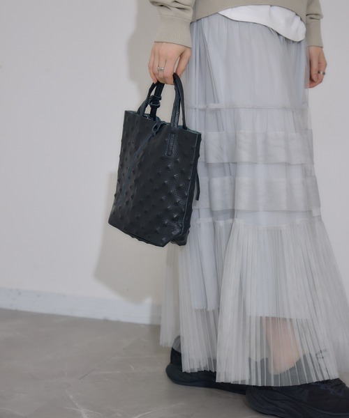 Paradise Picnic（パラダイスピクニック）の「MILLELA FIRENZE  エンボスレザーミニトート（トートバッグ・レディース・アイボリー/ゴールド/シルバー/ブラック・FREE）」の11枚目の写真