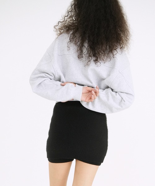 セール】POWER SHOULDER SHORT SWEAT TOPS（スウェット）｜CLANE
