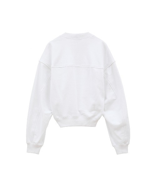美品 CLANE POWER SHOULDER SHORT SWEAT TOPS セール】POWER SHOULDER SHORT SWEAT TOPS（スウェット）｜CLANE