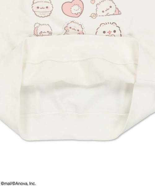 SPINNS（スピンズ）の「『ポメラニアンもち×SPINNS』ビッグスウェット（スウェット・レディース・チャコール/ホワイト・ONESIZE）」の4枚目の写真