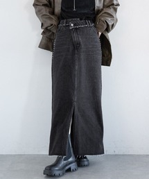 RAGEBLUE | サイドスタッズ/スリットデニムロングスカート(デニムスカート)