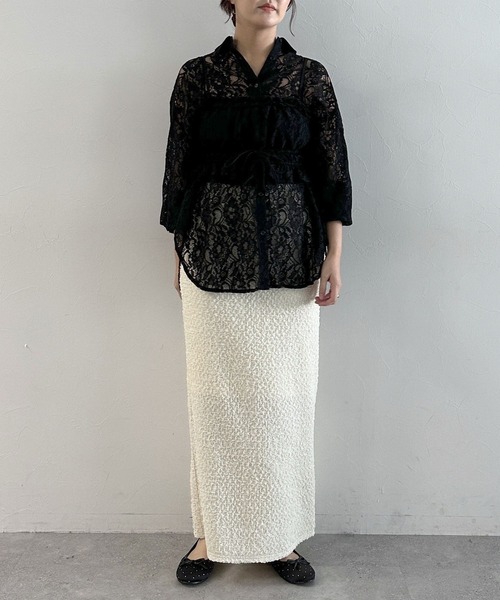 mysty woman（ミスティウーマン）の「あんず企画・モールドカップ付きインナーキャミソール  322314（キャミソール・レディース・ブラック/グレー/オフホワイト/ピンク・FREE）」の14枚目の写真