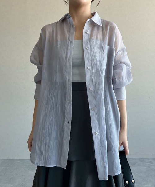 mysty woman（ミスティウーマン）の「あんず企画・モールドカップ付きインナーキャミソール  322314（キャミソール・レディース・ブラック/グレー/オフホワイト/ピンク・FREE）」の7枚目の写真