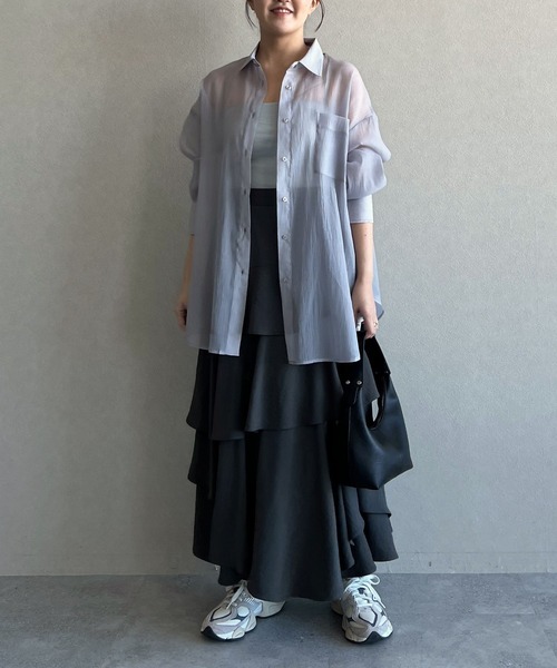 mysty woman（ミスティウーマン）の「あんず企画・モールドカップ付きインナーキャミソール  322314（キャミソール・レディース・ブラック/グレー/オフホワイト/ピンク・FREE）」の8枚目の写真