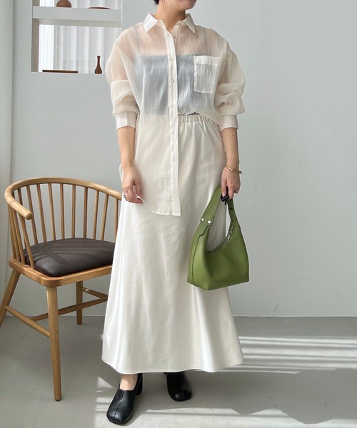 mysty woman（ミスティウーマン）の「あんず企画・モールドカップ付きインナーキャミソール  322314（キャミソール・レディース・ブラック/グレー/オフホワイト/ピンク・FREE）」の16枚目の写真