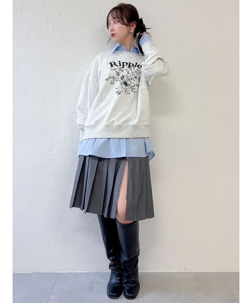 dazzlin（ダズリン）の「マルチレイヤードシャツ（シャツ/ブラウス・レディース・イエロー/ピンク/オフホワイト/ブルー・FREE）」の10枚目の写真