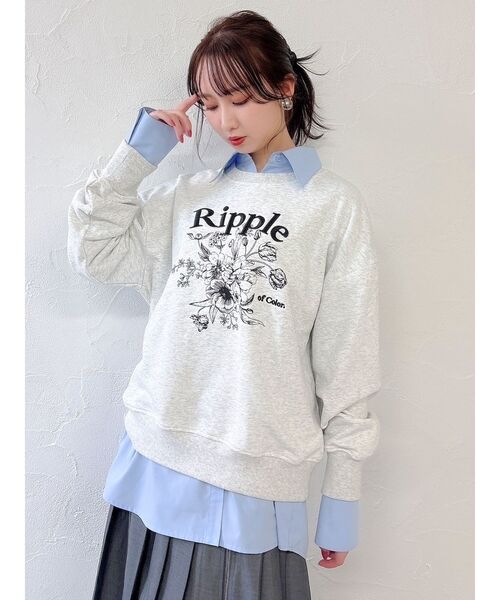 dazzlin（ダズリン）の「マルチレイヤードシャツ（シャツ/ブラウス・レディース・イエロー/ピンク/オフホワイト/ブルー・FREE）」の11枚目の写真