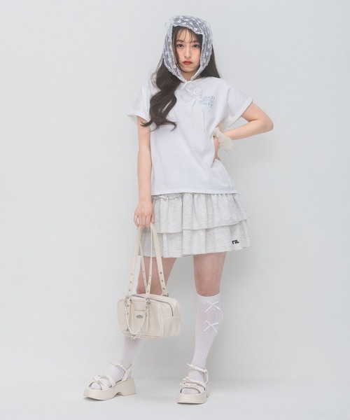 repipi armario(レピピ アルマリオ)の「BACKフラワーTシャツ(Tシャツ/カットソー・キッズ・ブラック/ホワイト/レッド・LARGE/MEDIUM/SMALL)」の5枚目の写真