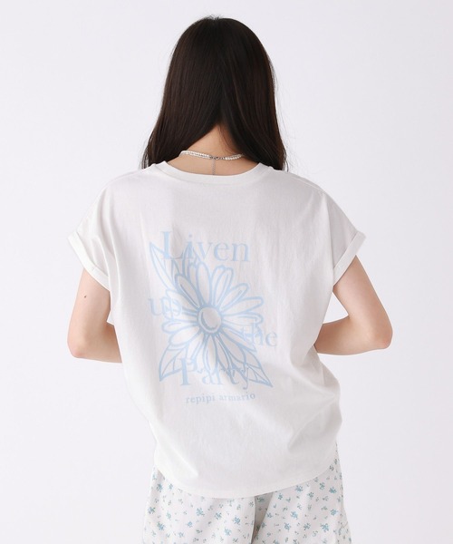 repipi armario(レピピ アルマリオ)の「BACKフラワーTシャツ(Tシャツ/カットソー・キッズ・ブラック/ホワイト/レッド・LARGE/MEDIUM/SMALL)」の22枚目の写真