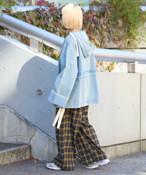 SOUNDSGOOOOD（サウンズグッド）の「【SOUNDS GOOOOD 】デニムアノラックパーカー（パーカー・レディース・サックスブルー/グレー/オレンジ/イエロー/ブルー・ONE SIZE）」の20枚目の写真