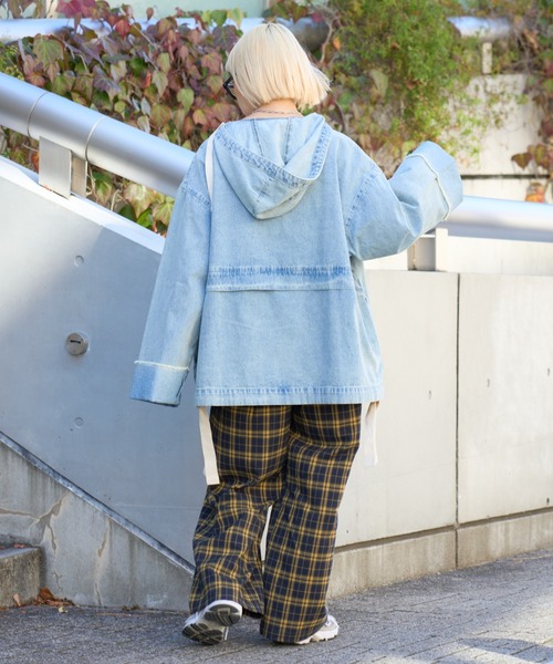 SOUNDSGOOOOD（サウンズグッド）の「【SOUNDS GOOOOD 】デニムアノラックパーカー（パーカー・レディース・サックスブルー/グレー/オレンジ/イエロー/ブルー・ONE SIZE）」の21枚目の写真