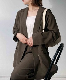 AS KNOW AS plus（アズノゥアズプラス）の「●ダブルボタンテーラードジャケット　セットアップ可能（テーラードジャケット）」