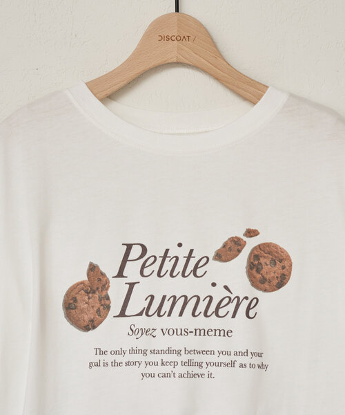 DISCOAT（ディスコート）の「【WEB限定】クッキーパッケージロゴビッグTシャツ（Tシャツ/カットソー・レディース・チャコールグレー/ホワイト・MEDIUM）」の8枚目の写真