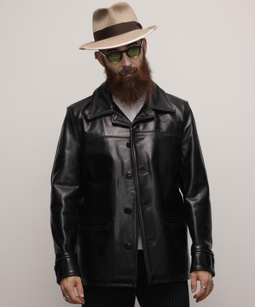 Schott(ショット)の「Schott/ショット/632US NEW CARCOAT/ニュー カーコート ジャケット(ライダースジャケット・メンズ・ブラック・36/38/40/42/44)」の4枚目の写真