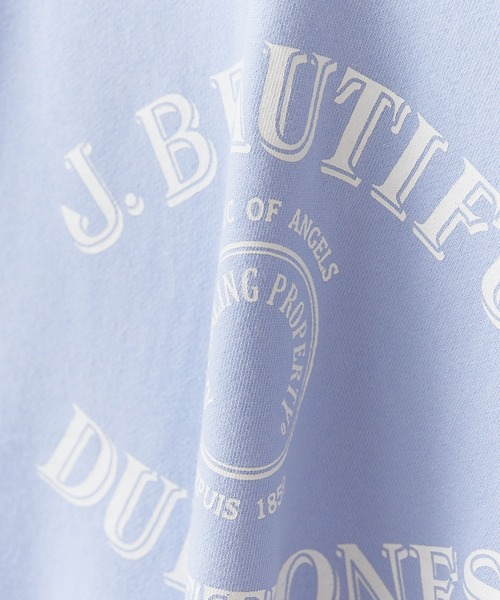 ROOPTOKYO（ループトウキョウ）の「College logo style printed short length sweatshirt / カレッジロゴ風プリントショート丈 スウェット（スウェット・レディース・ブルー/アイボリー/グレー・FREE）」の7枚目の写真