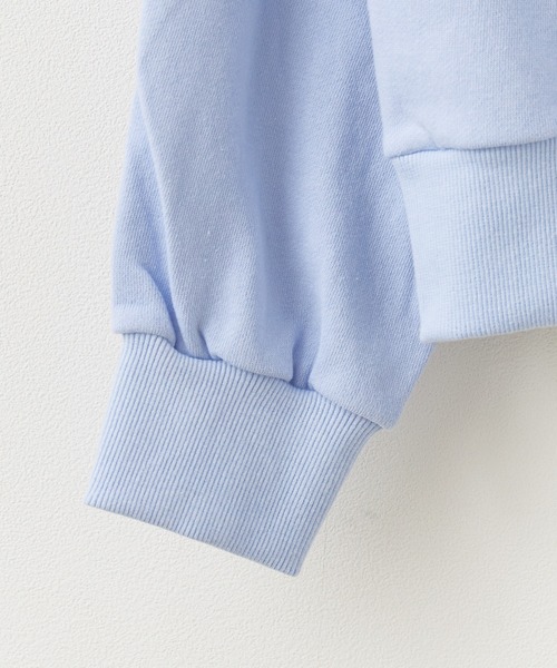 ROOPTOKYO（ループトウキョウ）の「College logo style printed short length sweatshirt / カレッジロゴ風プリントショート丈 スウェット（スウェット・レディース・ブルー/アイボリー/グレー・FREE）」の5枚目の写真