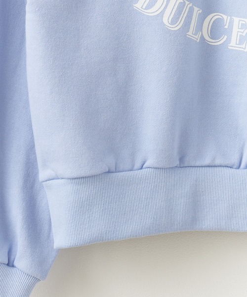 ROOPTOKYO（ループトウキョウ）の「College logo style printed short length sweatshirt / カレッジロゴ風プリントショート丈 スウェット（スウェット・レディース・ブルー/アイボリー/グレー・FREE）」の6枚目の写真