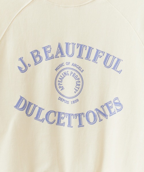 ROOPTOKYO（ループトウキョウ）の「College logo style printed short length sweatshirt / カレッジロゴ風プリントショート丈 スウェット（スウェット・レディース・ブルー/アイボリー/グレー・FREE）」の12枚目の写真